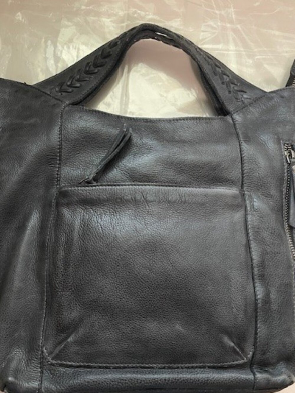Latico Leathers Mason Crossbody Bag in Carcoal Excellent